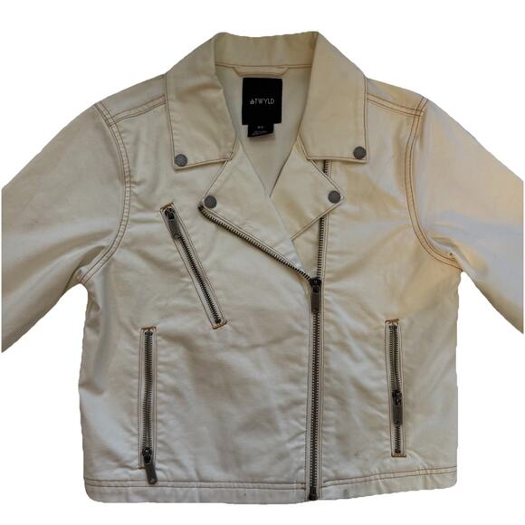 ATWYLD Heavy Canvas Cream Motorcycle Jacket Size Medium Women EUC Cordura Blend - Picture 2 of 9